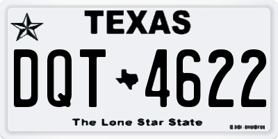 TX license plate DQT4622