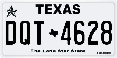 TX license plate DQT4628