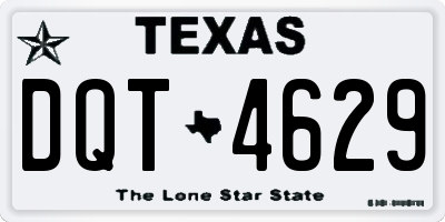 TX license plate DQT4629