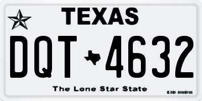TX license plate DQT4632