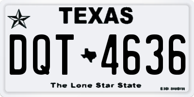 TX license plate DQT4636