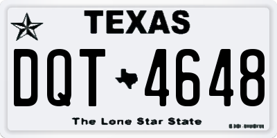 TX license plate DQT4648