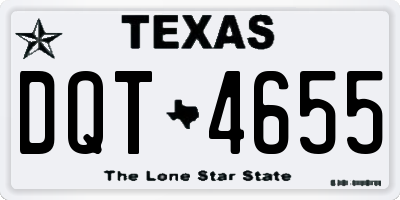 TX license plate DQT4655