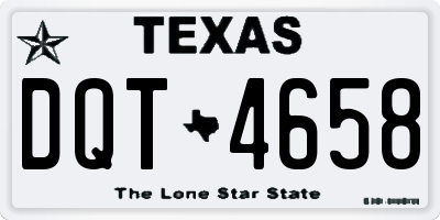 TX license plate DQT4658