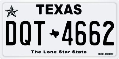 TX license plate DQT4662