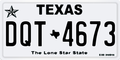 TX license plate DQT4673