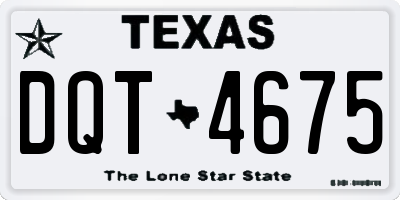 TX license plate DQT4675