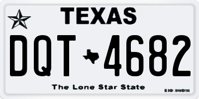 TX license plate DQT4682
