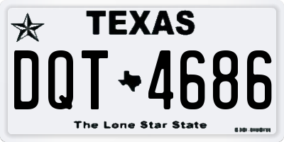 TX license plate DQT4686