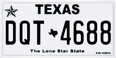 TX license plate DQT4688