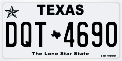 TX license plate DQT4690