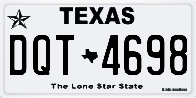 TX license plate DQT4698
