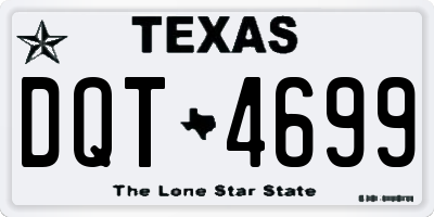 TX license plate DQT4699