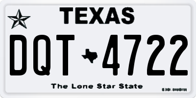 TX license plate DQT4722