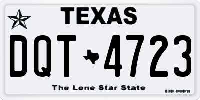 TX license plate DQT4723