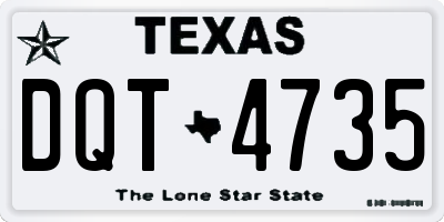 TX license plate DQT4735