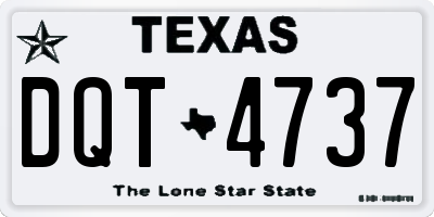 TX license plate DQT4737