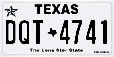 TX license plate DQT4741