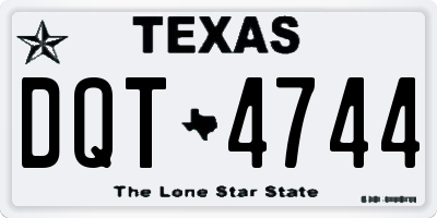 TX license plate DQT4744