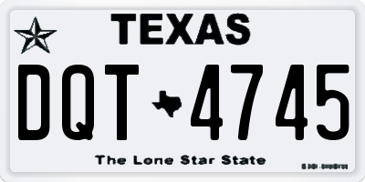 TX license plate DQT4745
