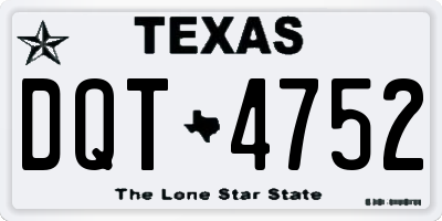 TX license plate DQT4752