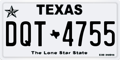 TX license plate DQT4755