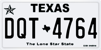 TX license plate DQT4764