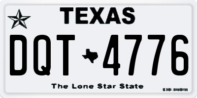 TX license plate DQT4776
