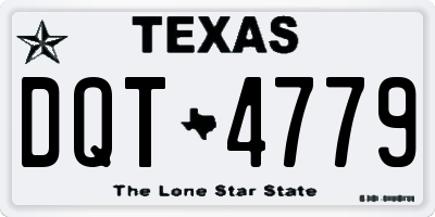 TX license plate DQT4779