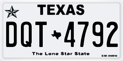 TX license plate DQT4792
