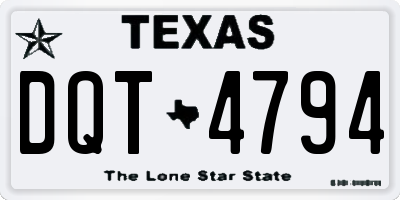 TX license plate DQT4794