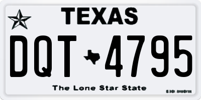 TX license plate DQT4795