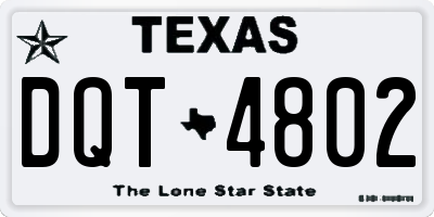 TX license plate DQT4802