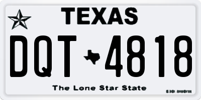 TX license plate DQT4818