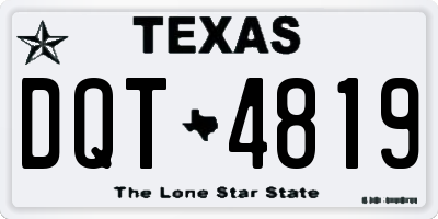 TX license plate DQT4819