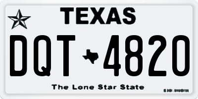 TX license plate DQT4820