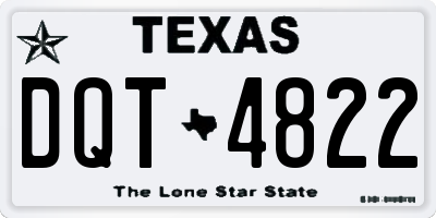 TX license plate DQT4822