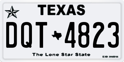 TX license plate DQT4823