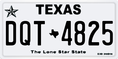 TX license plate DQT4825