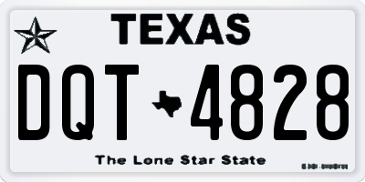 TX license plate DQT4828