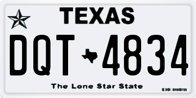TX license plate DQT4834