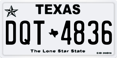 TX license plate DQT4836