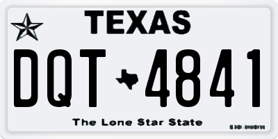 TX license plate DQT4841