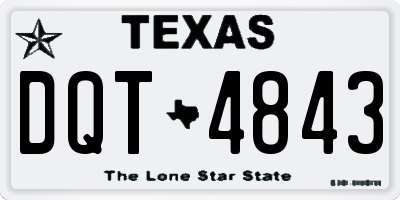 TX license plate DQT4843