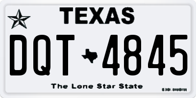 TX license plate DQT4845