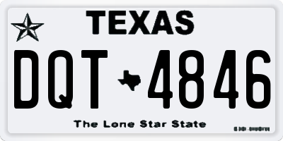 TX license plate DQT4846