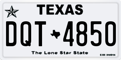 TX license plate DQT4850