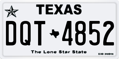 TX license plate DQT4852