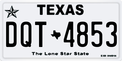 TX license plate DQT4853