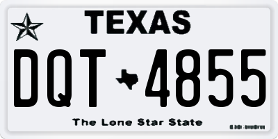 TX license plate DQT4855